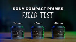 SONY Ultra-Compact PRIME LENSES! 24mm f/2.8, 40mm f/2.5, 50mm f/2.5