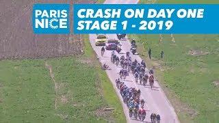 Crash on day one - Stage 1 - Paris-Nice 2019