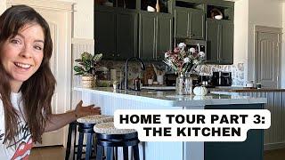 DIY Kitchen Transformation! From building cabinets to the ceiling to painted countertops!