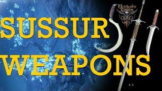 PREVIEW ALL Sussur Weapons (Dagger, Greatsword, Sickle) Baldurs Gate 3