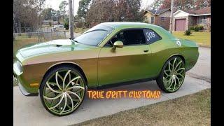 True Gritt Customs outrageous paint job dodge challenger on 30s