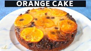 Orange Upside-down Cake | Eggless Cake Recipe
