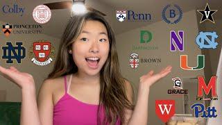 COLLEGE DECISIONS REACTIONS 2023 (17 Schools: Ivies, T20s) 대학교 결과 발표 반응