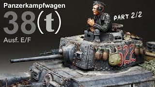 German gray is difficult. - 38(t) - Part 2 - Tamiya - 1/35 - Tank Model -  [Painting - weathering]