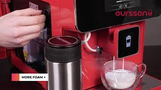 Oursson Automatic Coffee Machine AM6250/RD:  how to adjust the milk foam for cappuccino