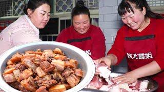 30kg of pig fried 50kg of pork, Xia Jie do northern Shaanxi traditional pickled pork, put a year is