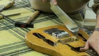 Fender Thinline Telecaster Jolana IRIS E-Gitarre Holzarbeiten.mpg