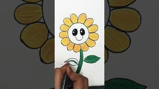 Easy Flower Drawing / Cute Flower Drawing #drawing#flowers #shorts #butterfly #drawing #kidsdrawing