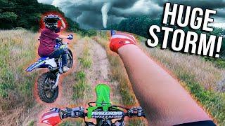 Chasing TORNADOES On Dirtbikes!