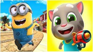 Minion Rush: Despicable Me VS Talking Tom Blast Park Gameplay Comparison (Android/iOS)