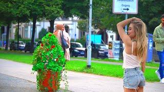 New Bushman Prank Funny Video!!She Scared The Whole Street.