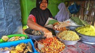 NASI BERKAT PAKAI DAUN JATI INI MURAH BANGET HANYA 5 RIBU, JUALAN SEJAK HARGA MASIH 1 RUPIAH