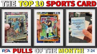 THE BIGGEST RETAIL PULLS OF JULY 2024!! | Top 10 Sports Card Pulls of the Month