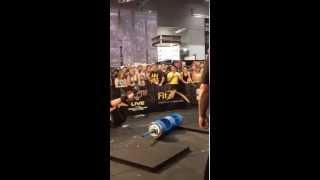 Benedikt Benny Magnusson 140kg 310lbs Log Press accident Giants Live 2014 Melbourne