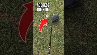 NEVER address driver put the MIDDLE…here’s why!! #alexelliottgolf #simplegolftips #golfball #golftip