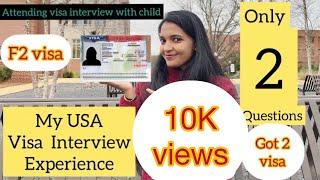 USA Visa Interview Experience |F2 visa| Attending Interview with Child|Chennai US Embassy|Malayalam