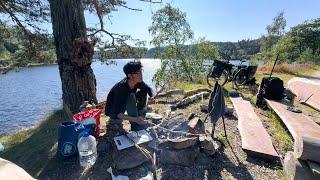 Biking in Norway: Campfire BBQ and No One Around to Fix My Bike