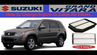 How to Change Engine Air Filter  and  Cabin Air Filter of Suzuki Grand Vitara