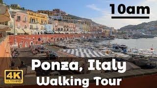 Ponza at 10 am - Italian Island Walking Tour in 4K