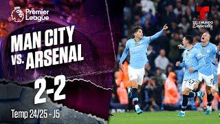 Highlights & Goals: Manchester City vs. Arsenal 2-2 | Premier League | Telemundo Deportes