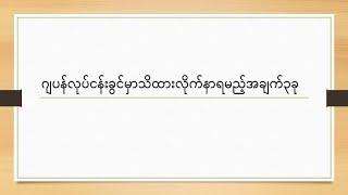 ဂျပန်လုပ်ငန်းခွင်မှာသိထားလိုက်နာရမည့်အချက်၃ခု