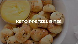 Keto Pretzel Bites with Cheese Sauce