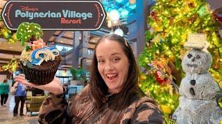 Disney's Polynesian Resort HOLIDAY TOUR | Festive FOOD & SNOW At DISNEY WORLD!