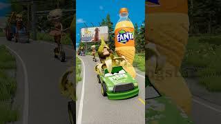 Italian Brainrot Cars vs Spinning Fanta in BeamNG.drive