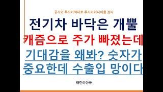 전기차 바닥은 개뿔 캐즘으로 주가 빠졌는데 기대감을 왜봐? 숫자가 중요한데 수출임 망이다.