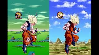 SSR Int Namek Goku And STR Goku Side-By-Side SA Animation (Dokkan Battle)