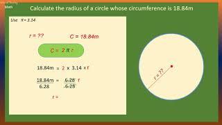 How to find Radius and Diameter given Circumference