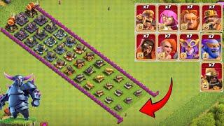 Super troops vs every level cannon base formation clash of clans