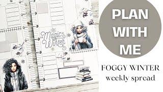 PLAN WITH ME | Foggy Winter | Happy Planner Mini | Weekly Spread