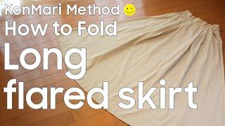 KonMari Method How to fold Long flared skirt -English edition-