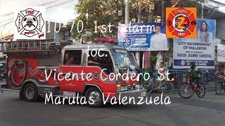 10-70 1ST ALARM LOC. VICENTE CORDERO ST. MARULAS VALENZUELA.#yeoj2012#emergencyvehicle#MMFSVG