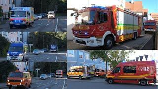 [KATASTROPHENSCHUTZÜBUNG] Einsatzfahrten Feuerwehr, Rettungsdienst und THW der Stadt Memmingen