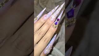 MORE TALENT THAN MY MF LEFT THUMB 🩷️ #beginnernailtech #beginnernails #nailsathome #acrylicnails