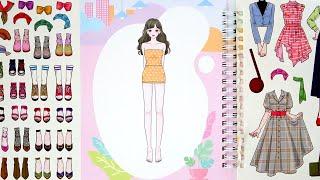 트렌디 패션 코디네이트북 소녀 옷입히기 스티커 꾸미기  | Trendy Fashion Co-ordinate Book | Sticker Book