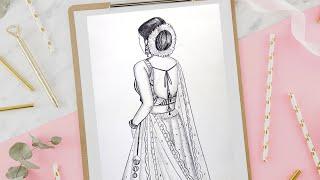 How to Draw a Girl  Very Easy || Dress Drawing || Girl Drawing