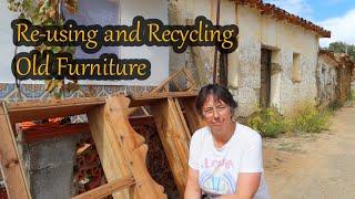 8. Making our Tiny House a Home - Up Cycling an Old Shelf Unit & Making a Not New Kitchen