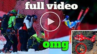 French skier Cyprien Sarrazin crashesheavily in downhill training in Bormio |Cyprien Sarrazin crash