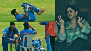 Sara Tendulkar get's uncomfortable when Shubman Gill did strange act during drinks break