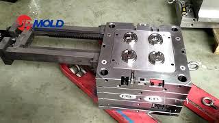 Racking auto unscrewing injection mold checking at Upmold