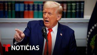 Trump confirma la entrada en vigor de los aranceles a México y Canadá | Noticias Telemundo