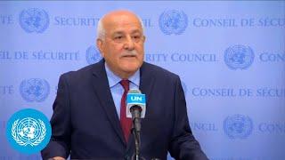 Palestine on the Security Council Resolution on Gaza - Security Council Media Stakeout