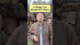 Never share these 4 things with others#fengshui #energy #tips #lucky #healing #mindset #positivity