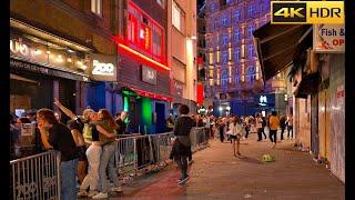 22 Sep 2021 Student's Fresher Week Parties | Central London Midweek Midnight Walk [ 4K HDR]