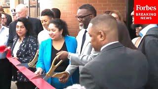 Chicago Mayor Brandon Johnson Attends Ribbon Cutting For Housing And Supportive Services Facility