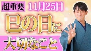 【11月25日】凶運2倍の超要注意日！コレをして金運を手放さない方法をお伝えします！【巳の日 金運】