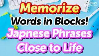 Memorize Words in Blocks! 500 Practical Japanese Phrases Close to Life